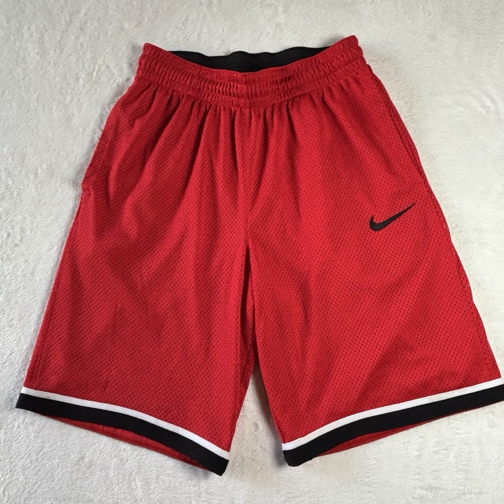 Nike Basketball Red Shorts Size S Drawstring With Pockets Mesh  Dri -Fit